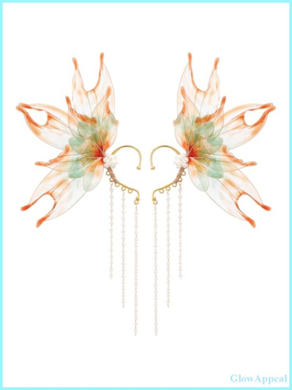 Mermaid Elf Ear Cuffs No Piercing Fairy Tassel Cosplay Jewelry